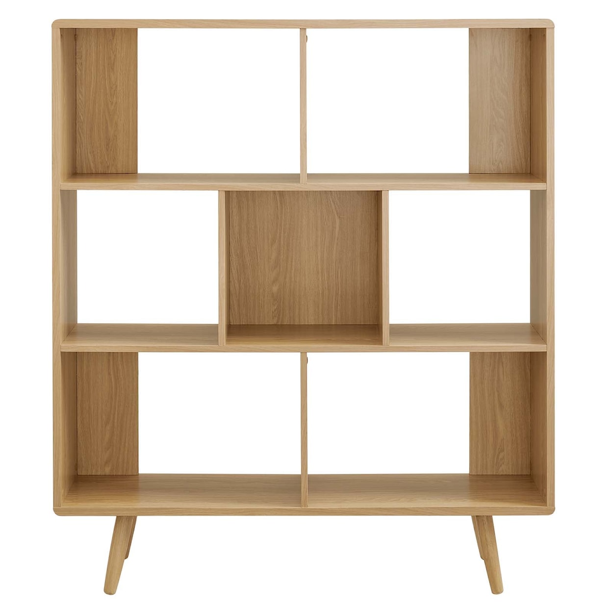 Modway Transmit Transmit 7 Shelf Wood Grain Bookcase