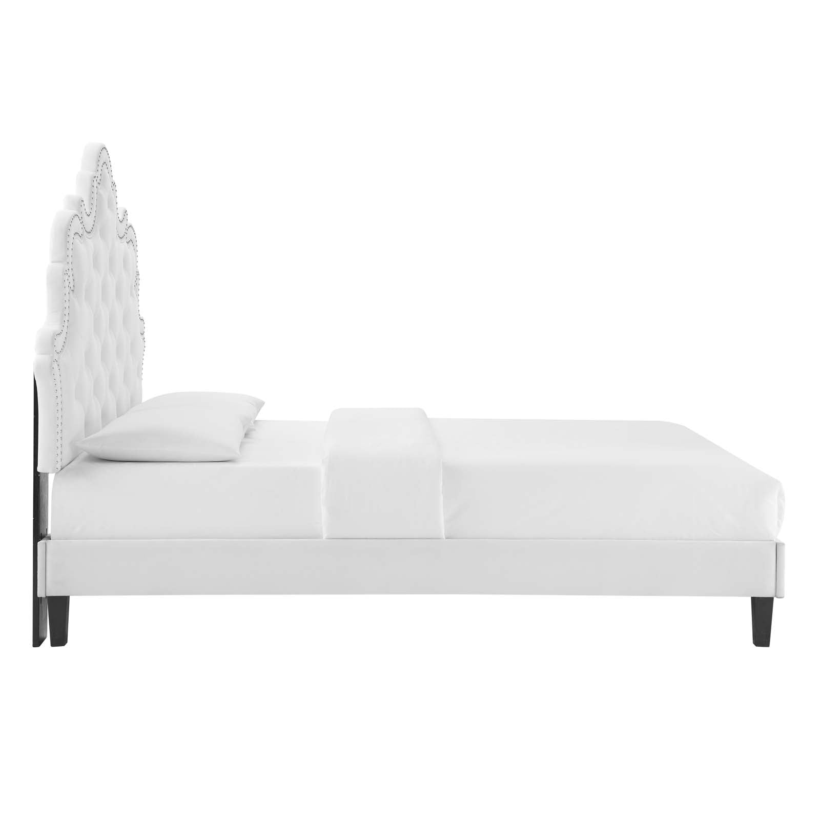 Modway Sasha MOD6842WHI Sasha ButtonTufted Performance Velvet King