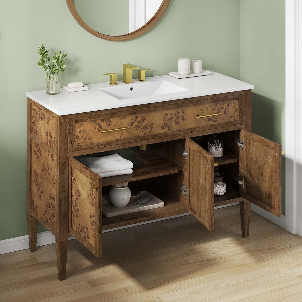 Modway Elysian Elysian 48" Wood Single Sink Bathroom Vanity