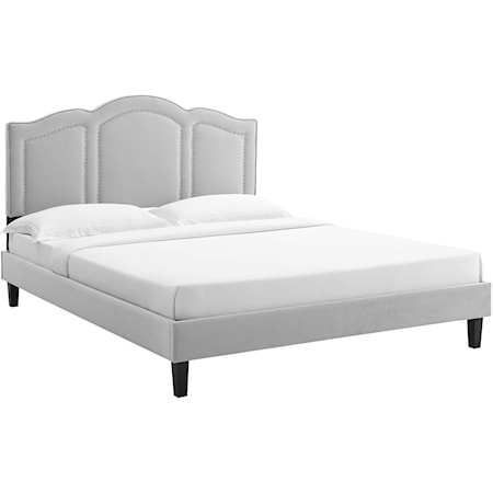 Emerson Velvet Twin Platform Bed