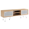 Modway Nomad TV Stand with Sliding Metal Mesh Doors