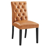 Duchess Button Tufted Vegan Leather Dining Chair