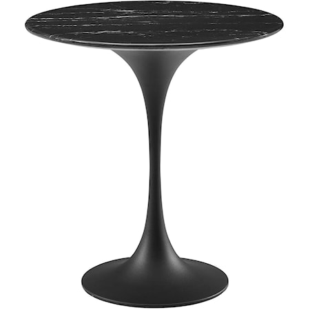 Lippa 20" Round Artificial Marble Side Table