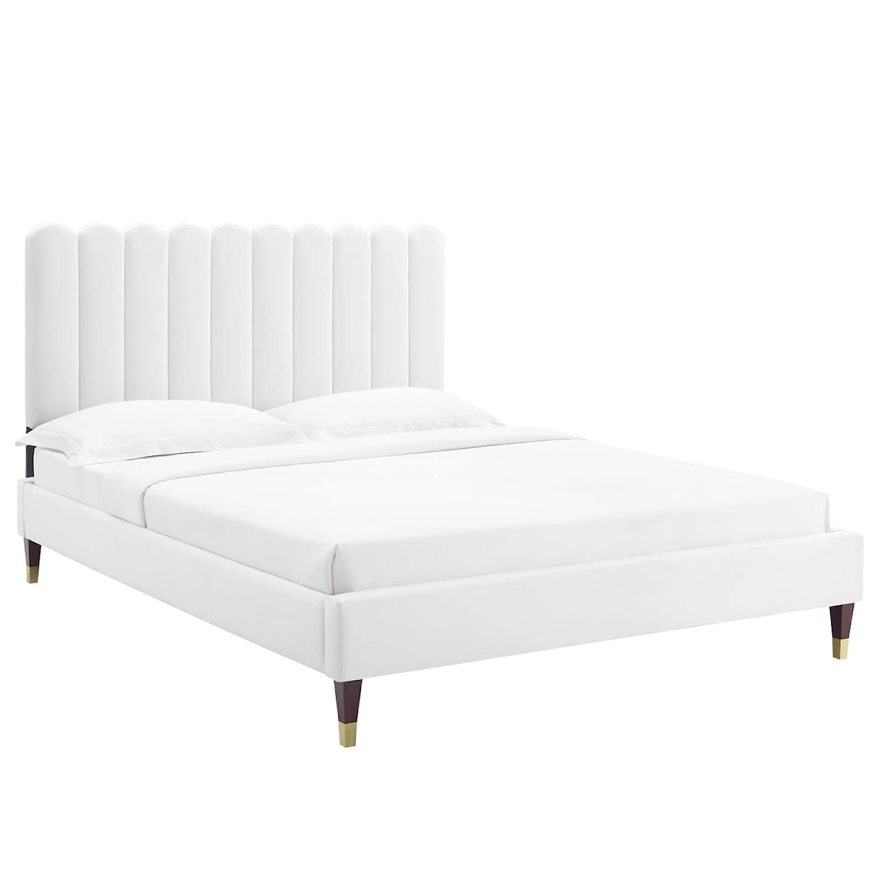 Modway Reagan Reagan King Velvet Platform Bed