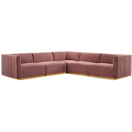 Velvet 5-Piece Sectional