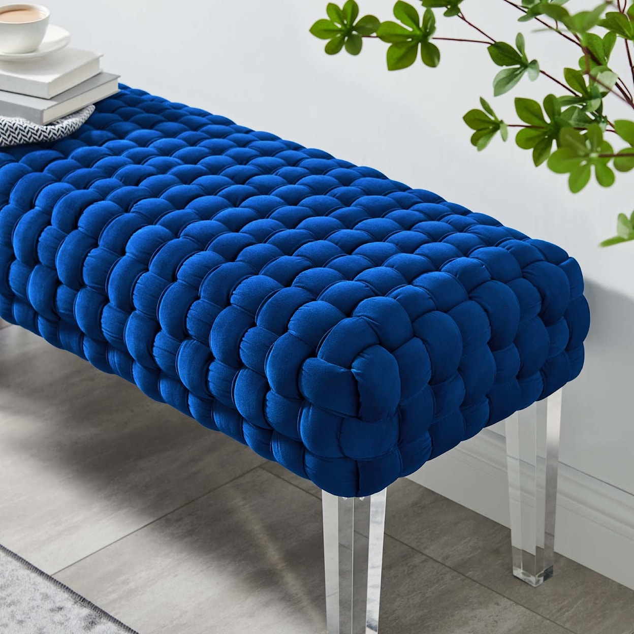 Modway Prologue Prologue Woven Velvet Ottoman