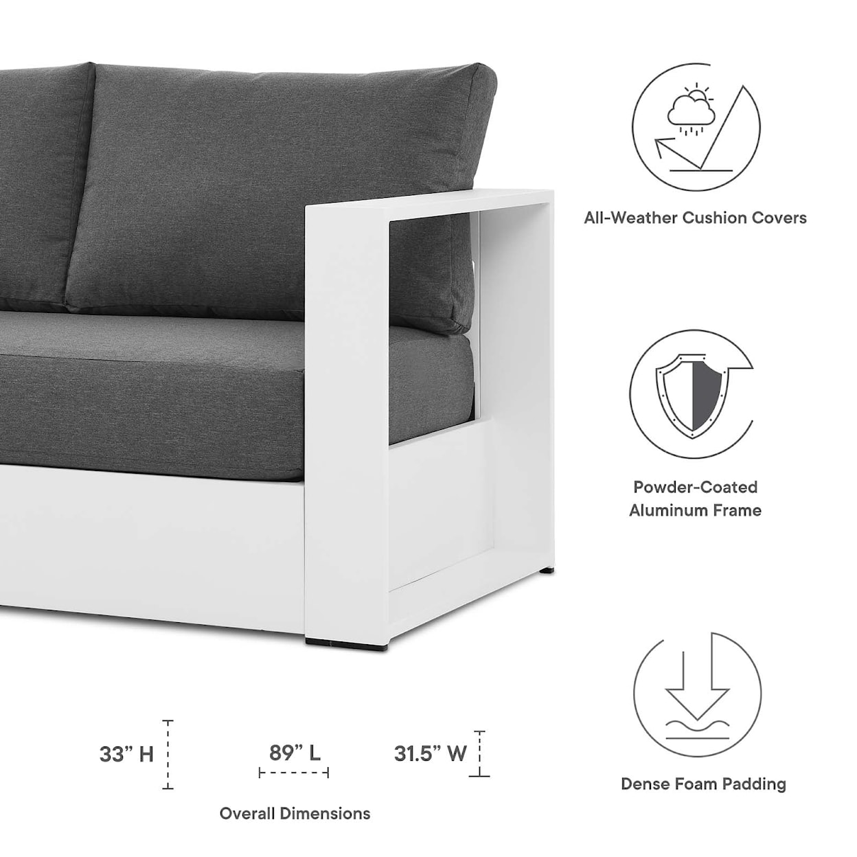 Modway Tahoe Tahoe Outdoor  Sofa