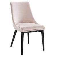 Viscount Contemporary Performance Velvet Dining Chair - Pink