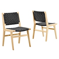 Saoirse Woven Rope Wood Dining Side Chair