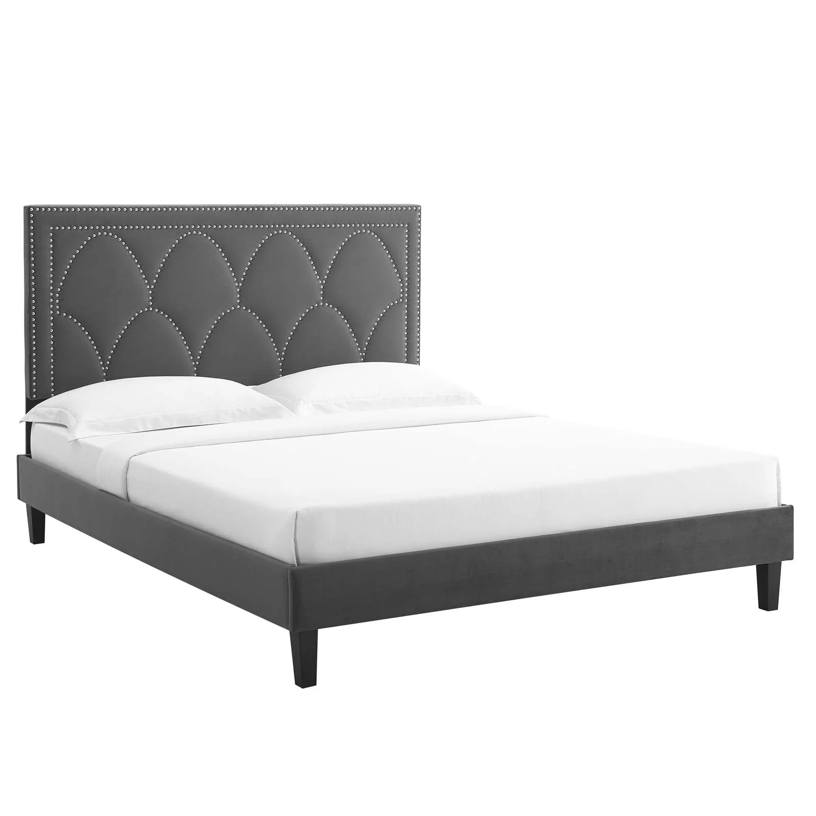 Modway Kendall MOD6591CHA Kendall Performance Velvet Queen Bed