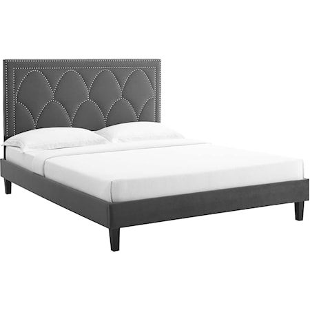 Kendall Velvet Queen Bed