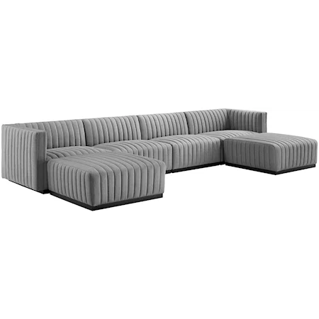 Fabric 6-Piece Sectional Sofa