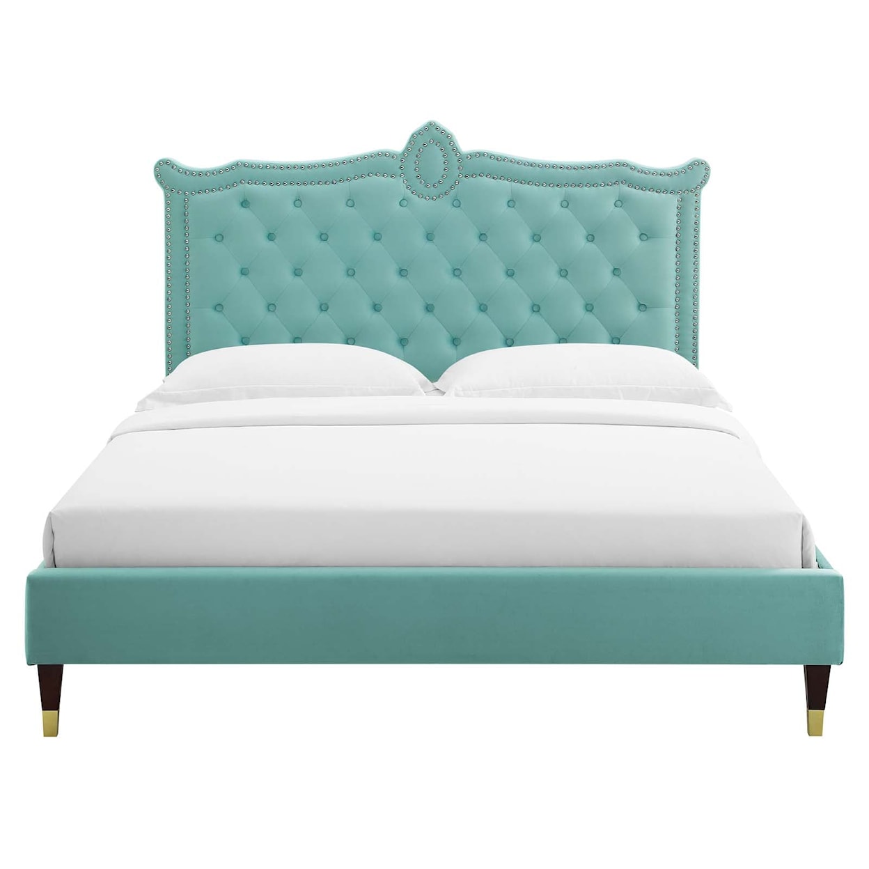 Modway Clara Clara Velvet Queen Platform Bed