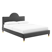 Aurora Performance Velvet Queen Bed