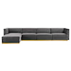 Modway Sanguine 5-Piece Modular Sectional Sofa