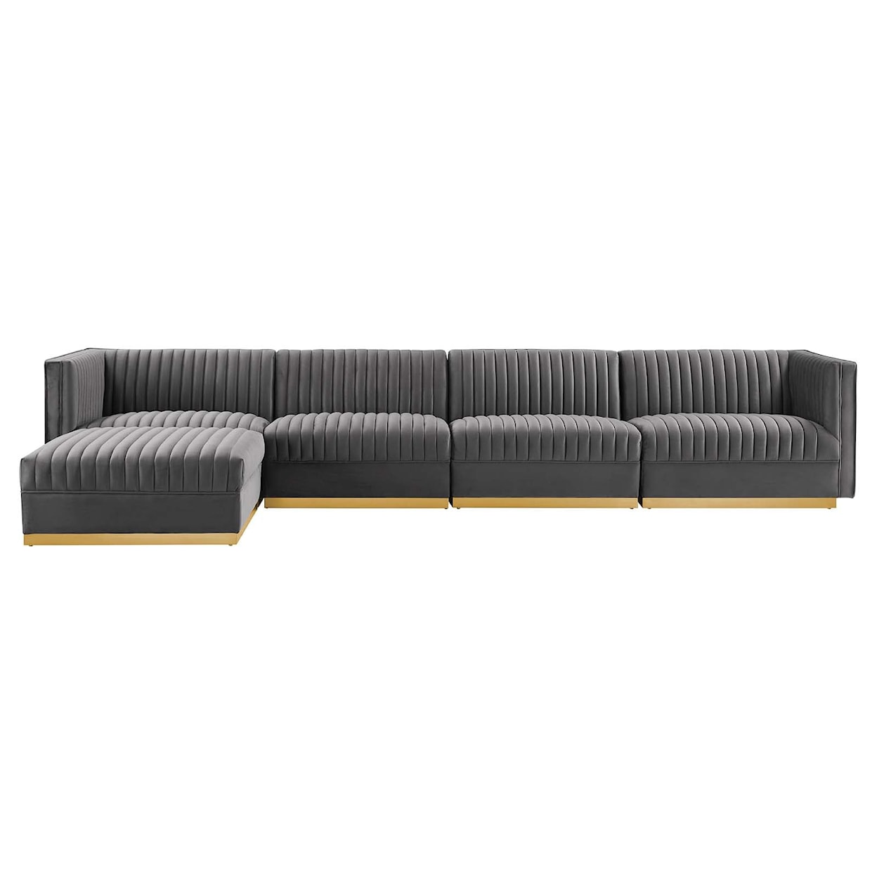 Modway Sanguine 5-Piece Modular Sectional Sofa