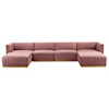 Modway Conjure Velvet 6-Piece Sectional