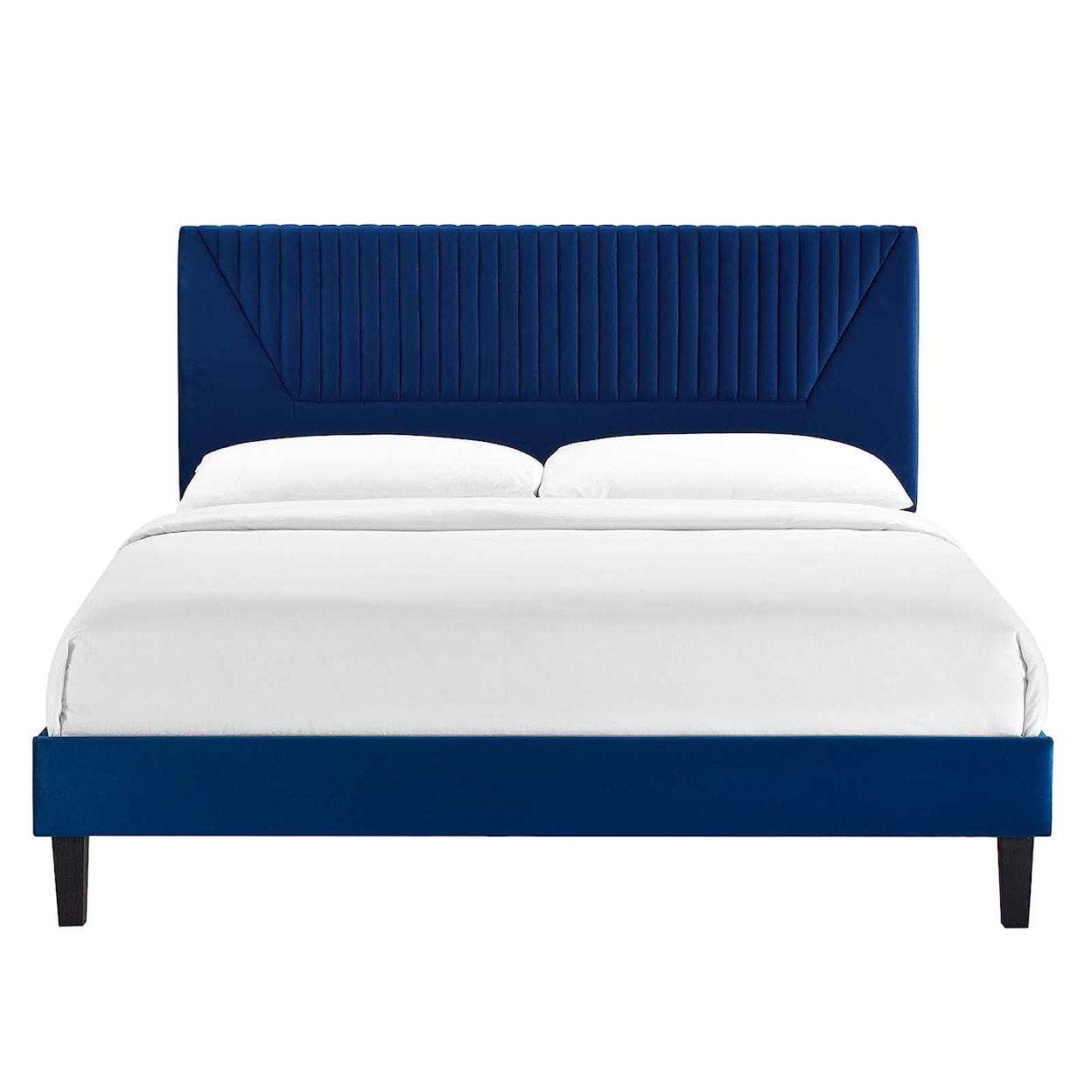 Modway Yasmine Yasmine Channel Velvet Full Platform Bed