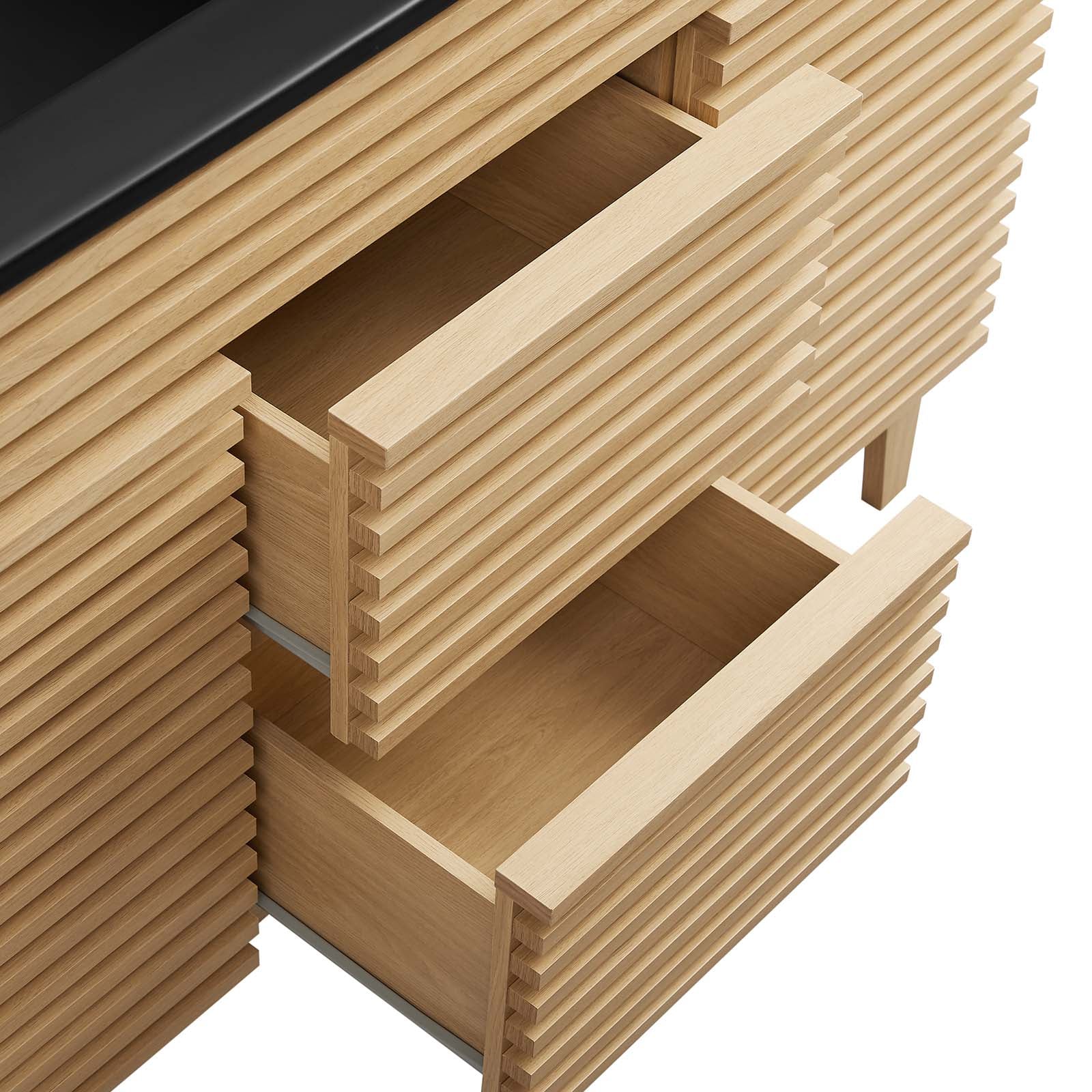 Modway Render EEI5381OAKBLK Render 48" Double Sink Bathroom Vanity