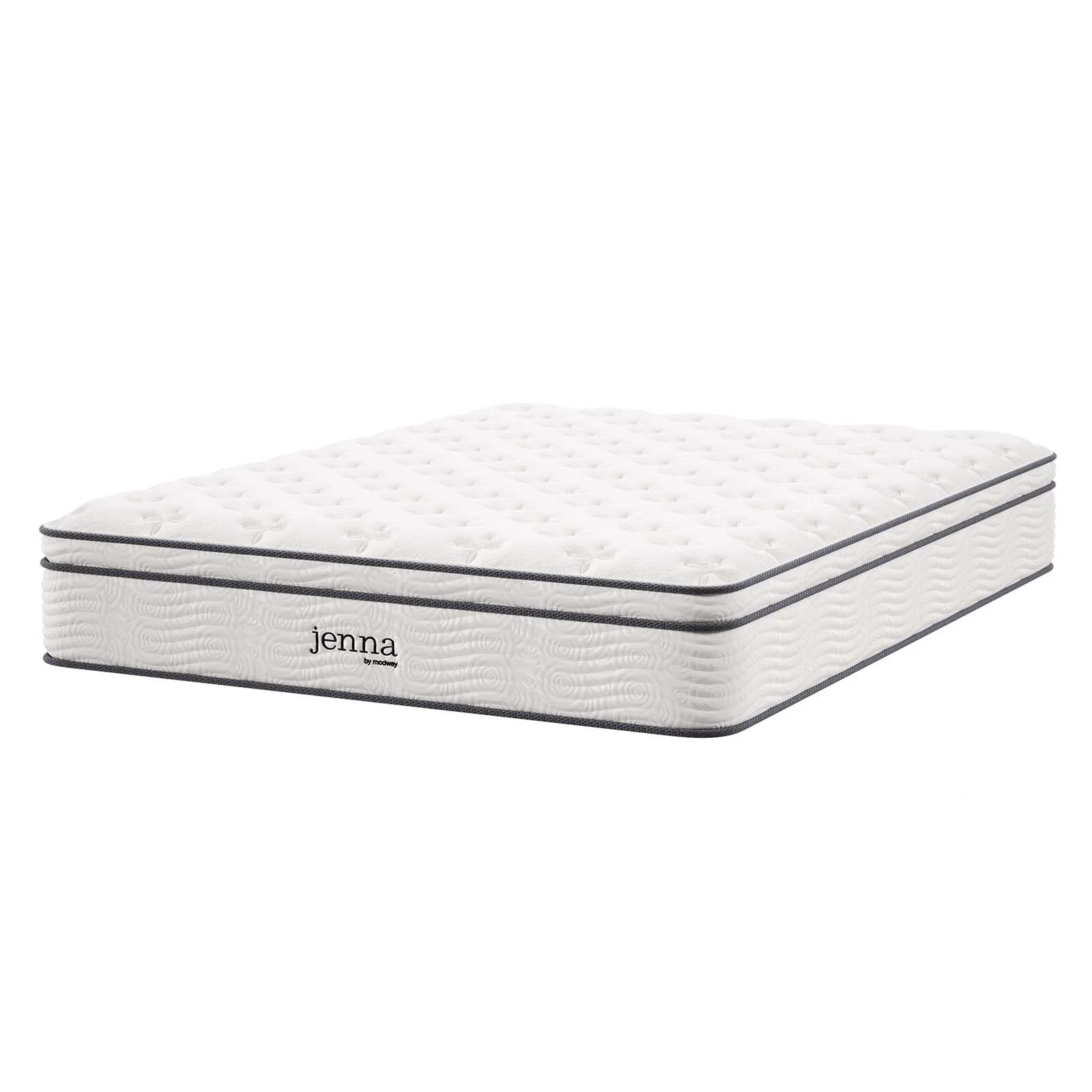 Modway Jenna MOD7089WHI Jenna 12" Innerspring and Foam Queen Mattress