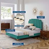 Modway Colette Colette Twin Velvet Platform Bed