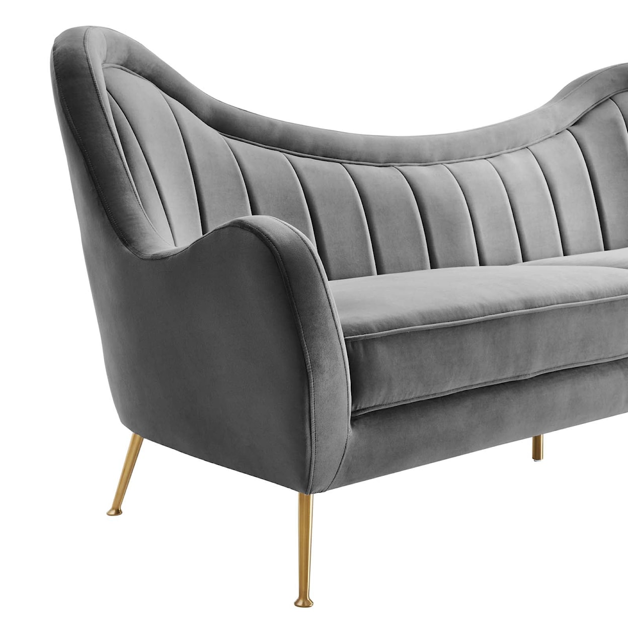 Modway Cheshire Cheshire Channel Velvet Sofa