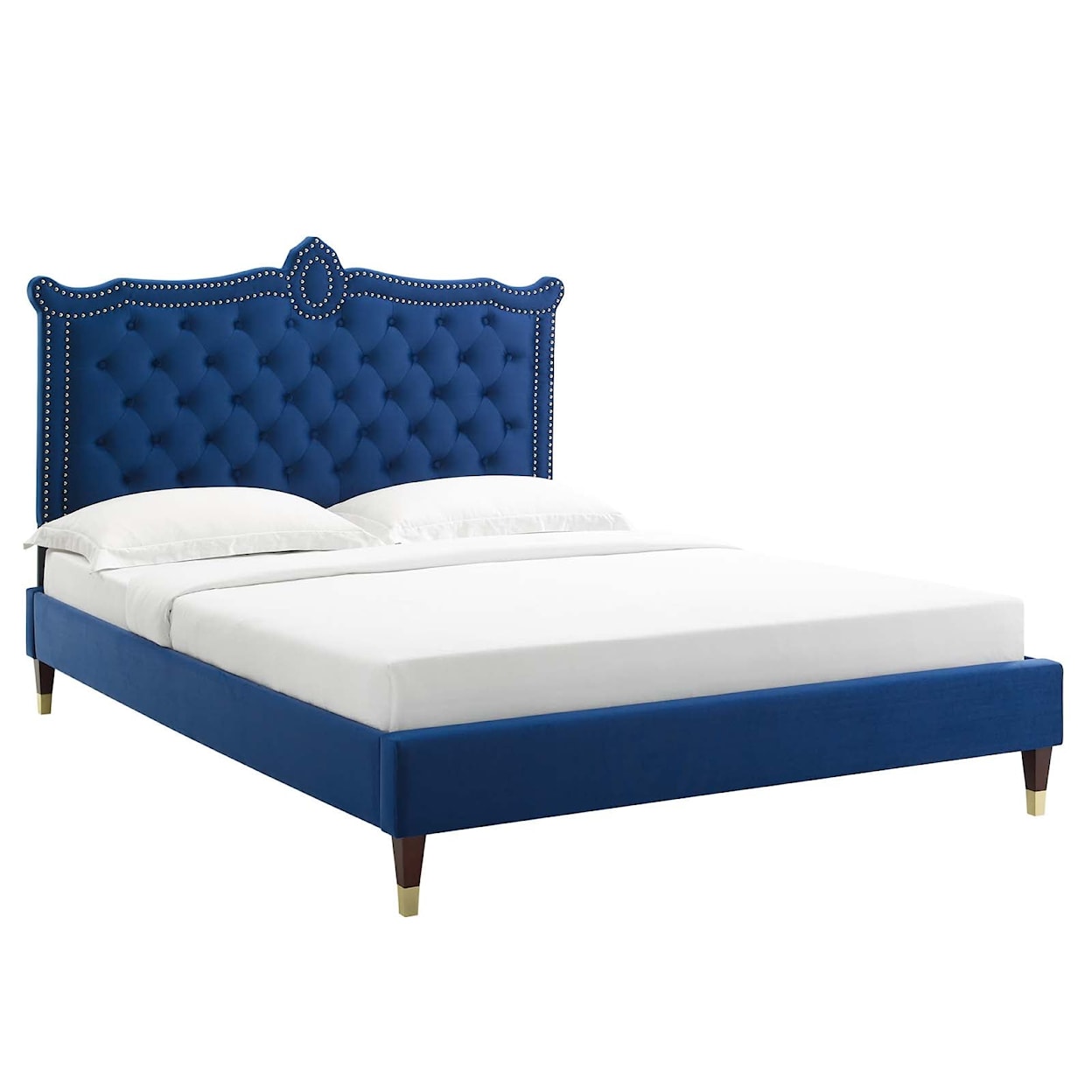 Modway Clara Clara Velvet Queen Platform Bed