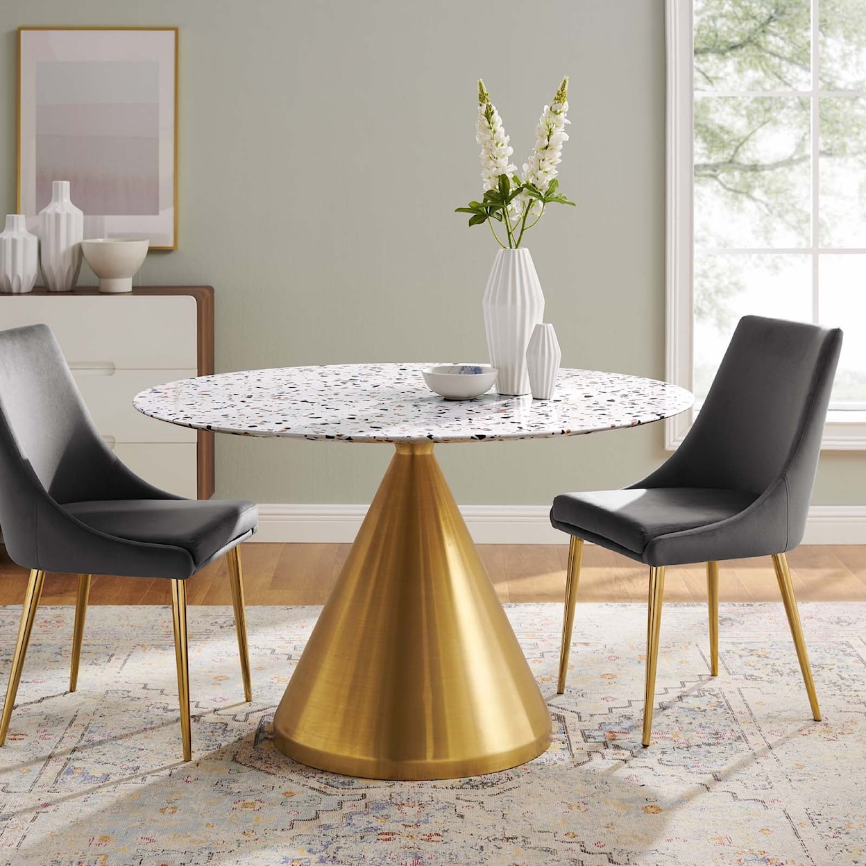 Modway Tupelo Tupelo 47" Round Terrazzo Dining Table