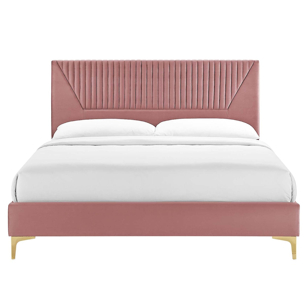 Modway Yasmine Yasmine Channel Velvet Twin Platform Bed