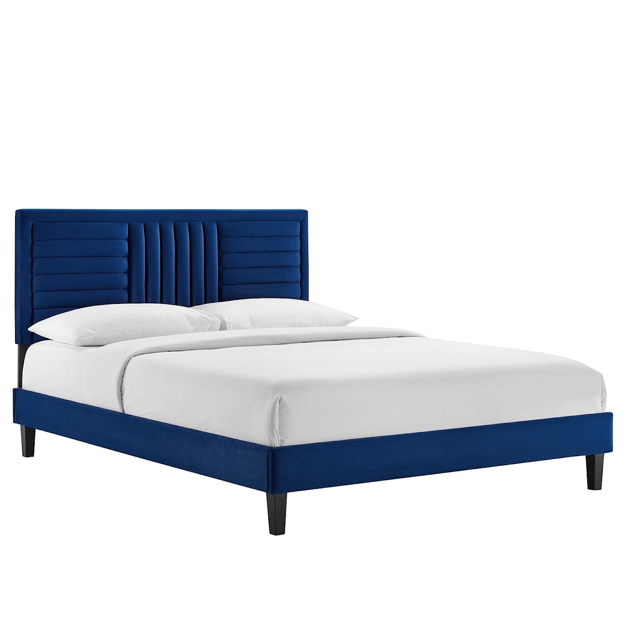 Modway Sofia Sofia Channel Velvet Full Platform Bed