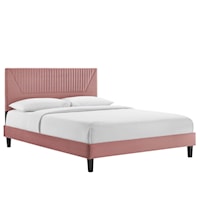 Yasmine Channel Tufted Performance Velvet Full Platform Bed