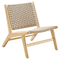 Saoirse Woven Rope Wood Accent Lounge Chair