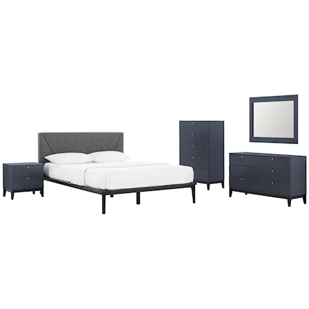 Dakota 5 Piece Upholstered Bedroom Set