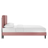 Modway Zahra Zahra Channel Velvet Queen Platform Bed