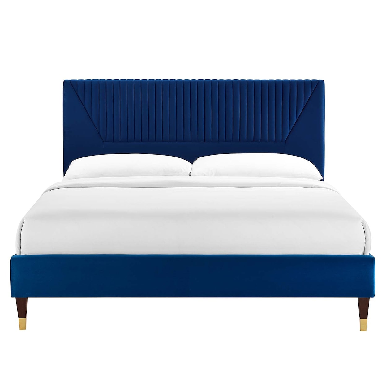 Modway Yasmine Yasmine Channel Velvet King Platform Bed