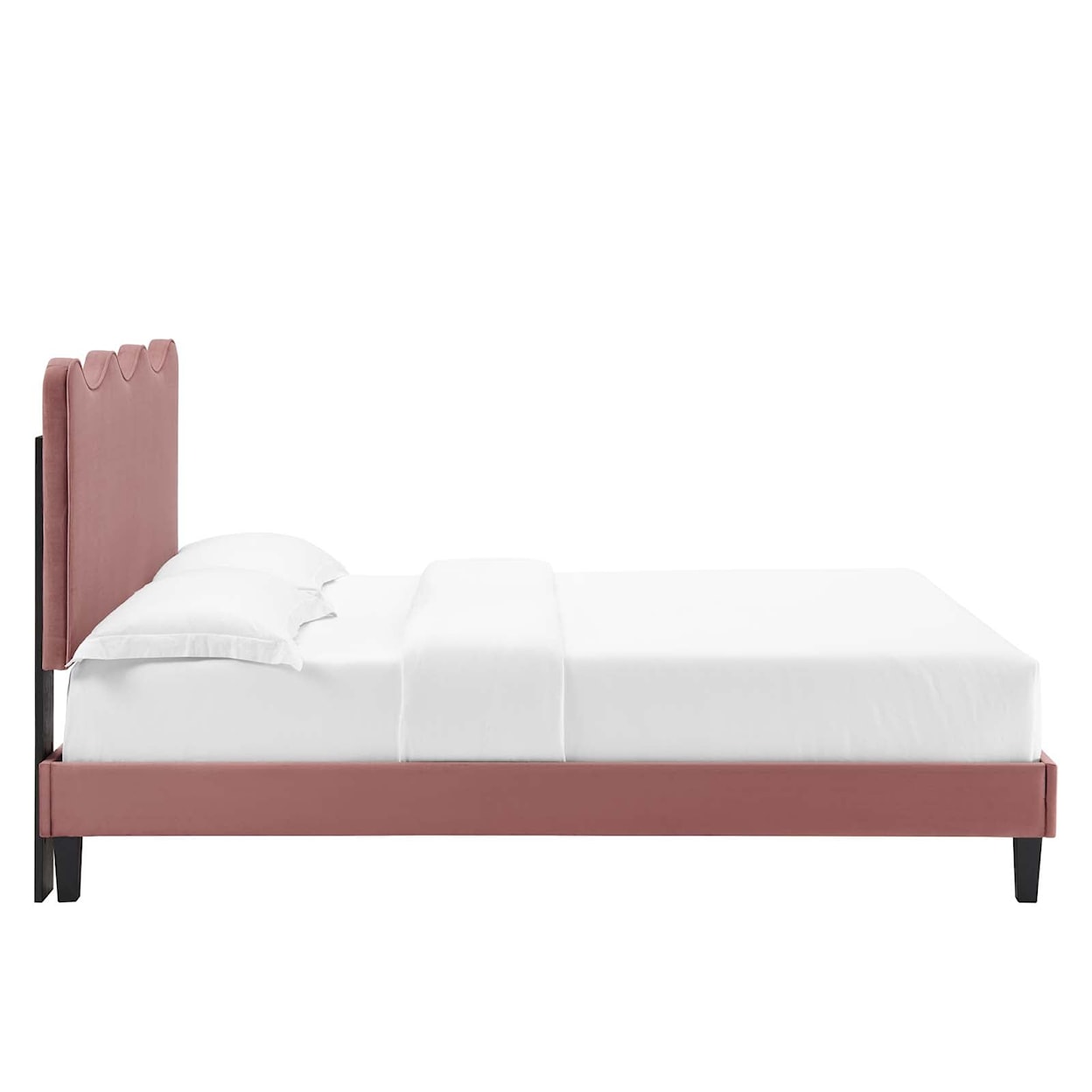 Modway Current Current Velvet Queen Platform Bed