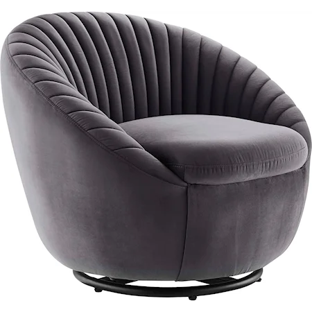 Whirr Velvet Swivel Chair