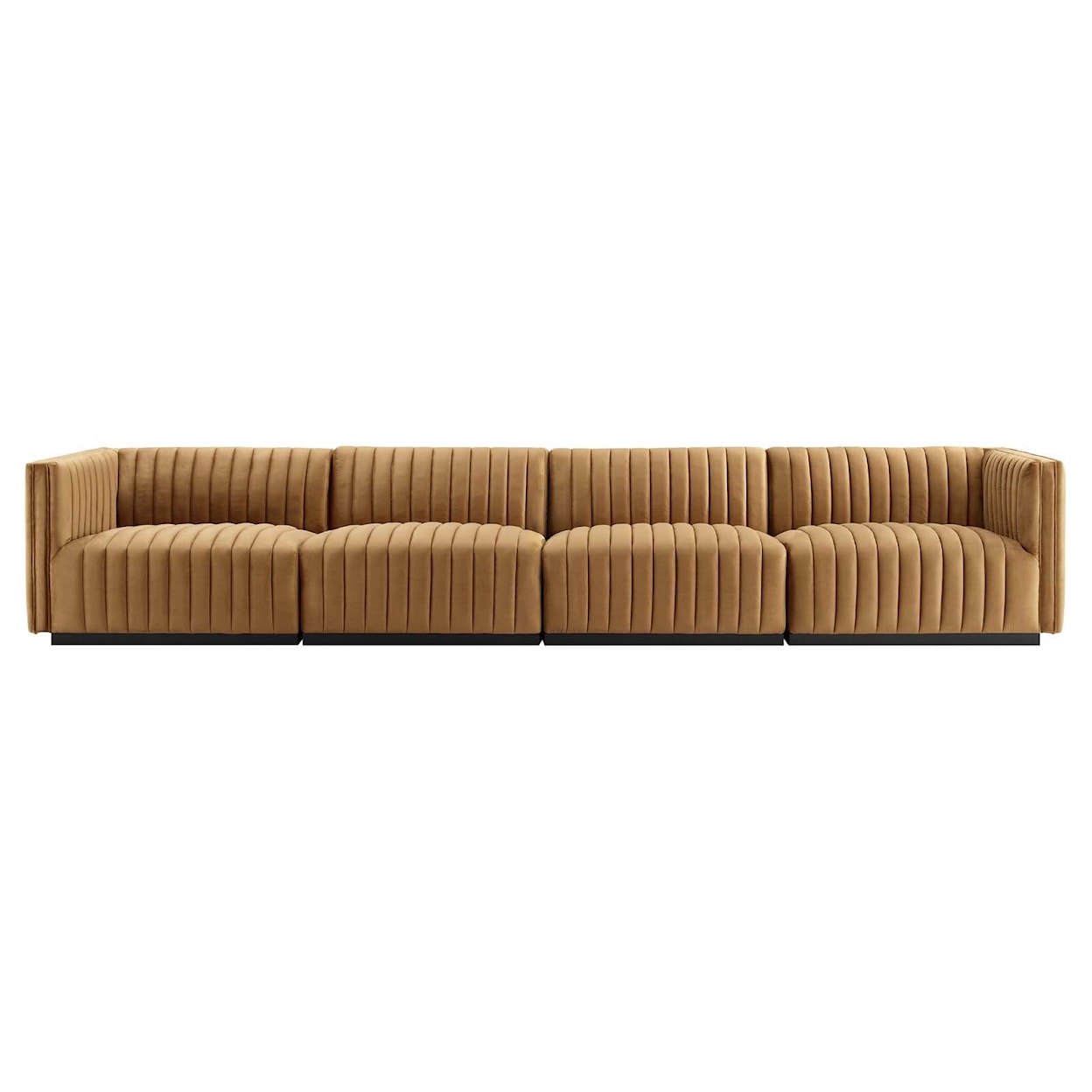 Modway Conjure Velvet 4-Piece Sofa