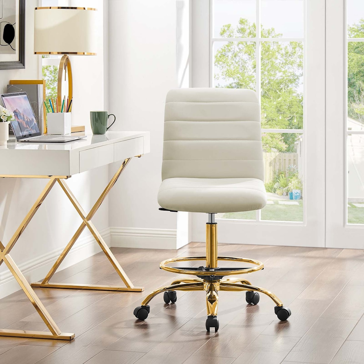 Modway Ripple Armless Drafting Chair