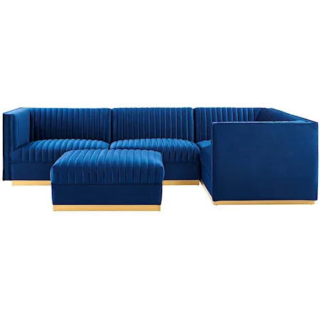 5-Piece Right-Facing Modular Sectional Sofa