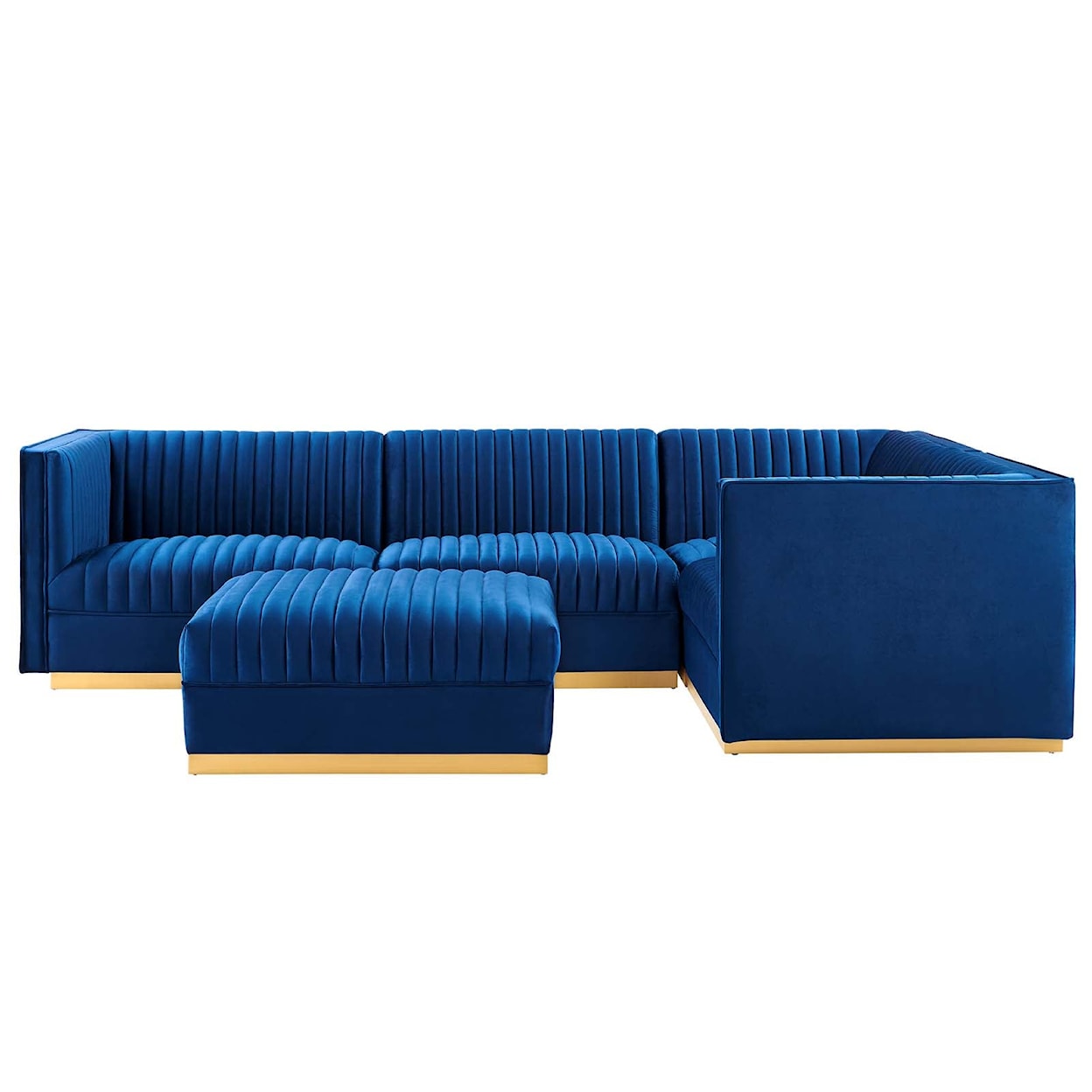 Modway Sanguine 5-Piece Right-Facing Modular Sectional Sofa