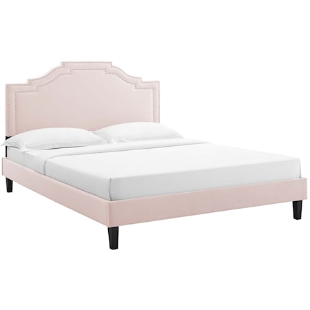 Adelaide Velvet Full Platform Bed