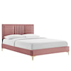 Modway Sofia Sofia Channel Velvet Twin Platform Bed