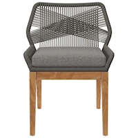 Contemporary Wellspring Outdoor Patio Dining Chair with Cushion