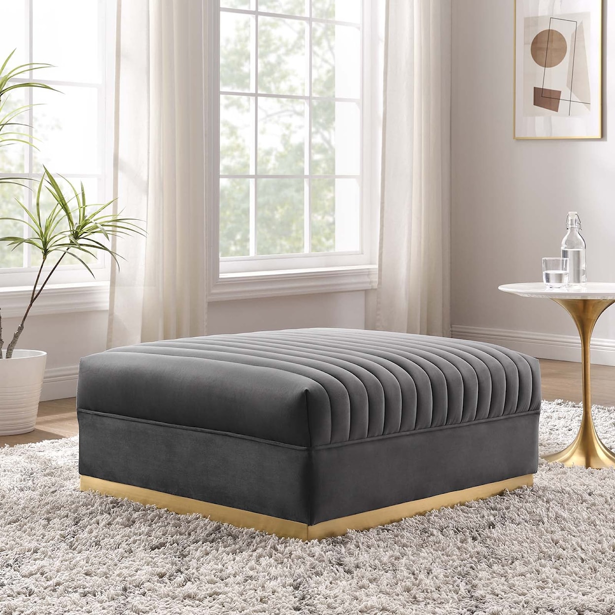 Modway Sanguine Modular Sectional Sofa Ottoman