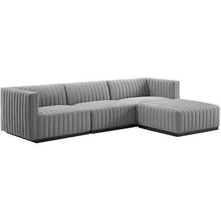 Fabric 4-Piece Sectional Sofa