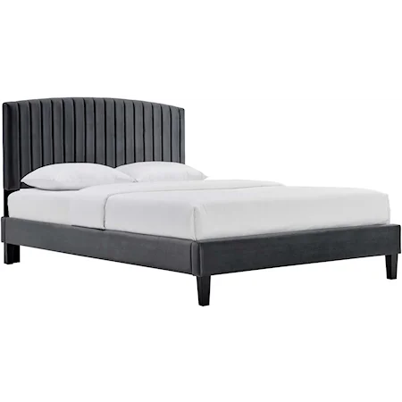 Alessi Velvet King Platform Bed