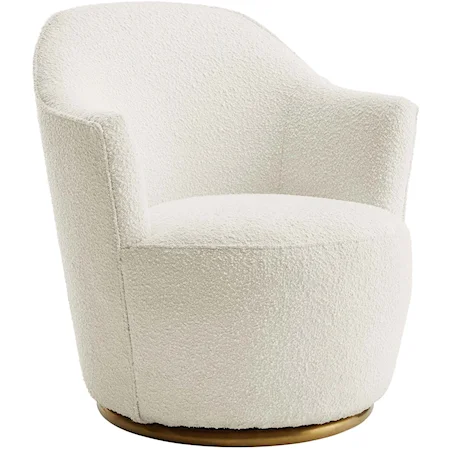 Nora Boucle Upholstered Swivel Chair