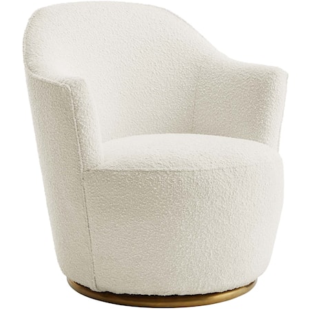 Nora Boucle Upholstered Swivel Chair