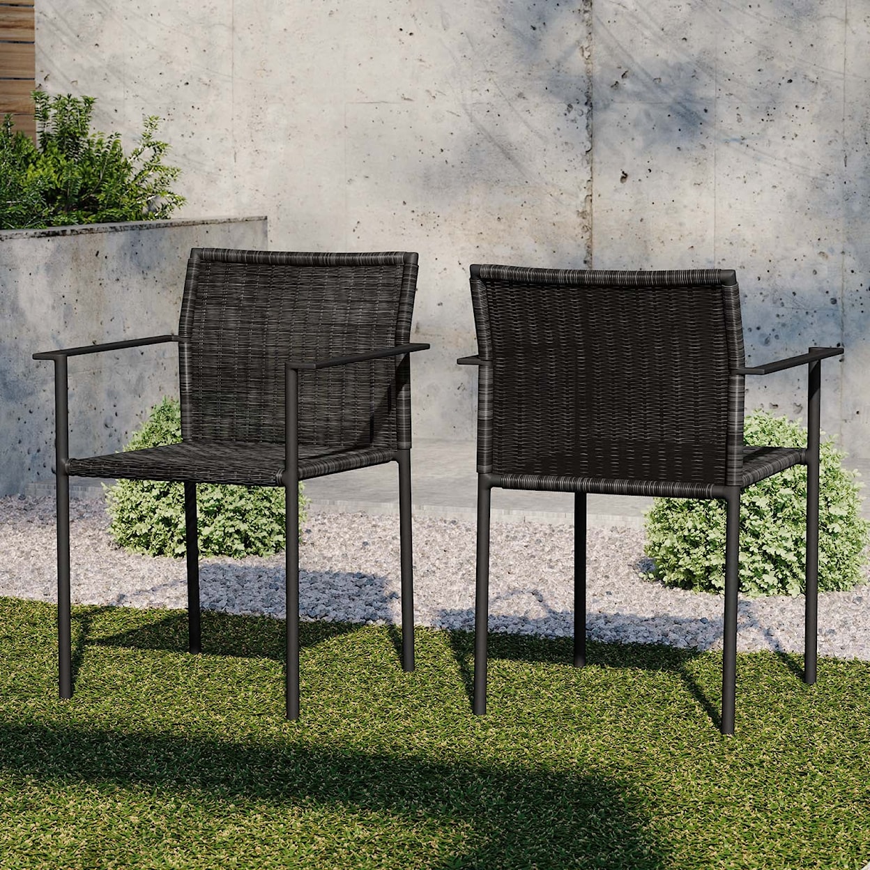 Modway Lagoon Outdoor Patio Dining Armchairs Set of 2